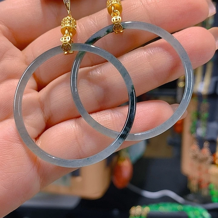 翡翠未镶嵌耳饰翡翠