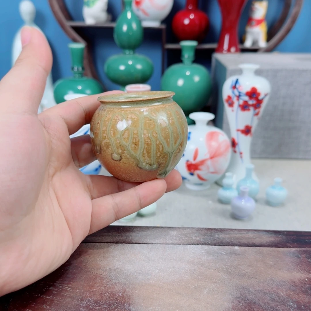 陶瓷手工小花器摆件