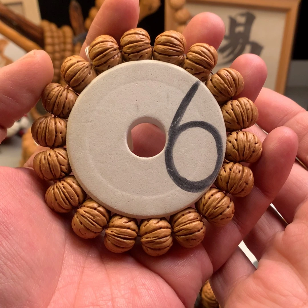 手串桃核【树王纽扣】1.7桃核手串