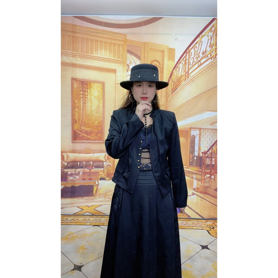 8508时尚复古显瘦轻奢小众简约显瘦外套
