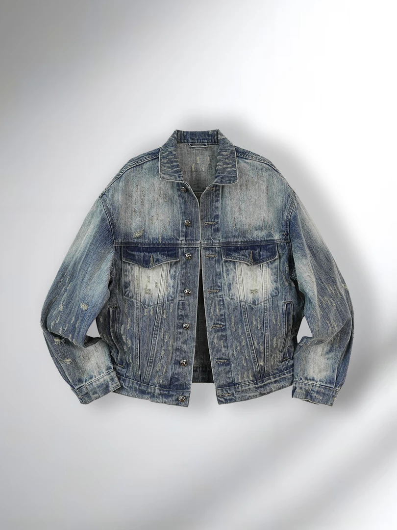 VIVID FAD重磅水洗牛仔韩版牛仔外套(男女同款)WT576