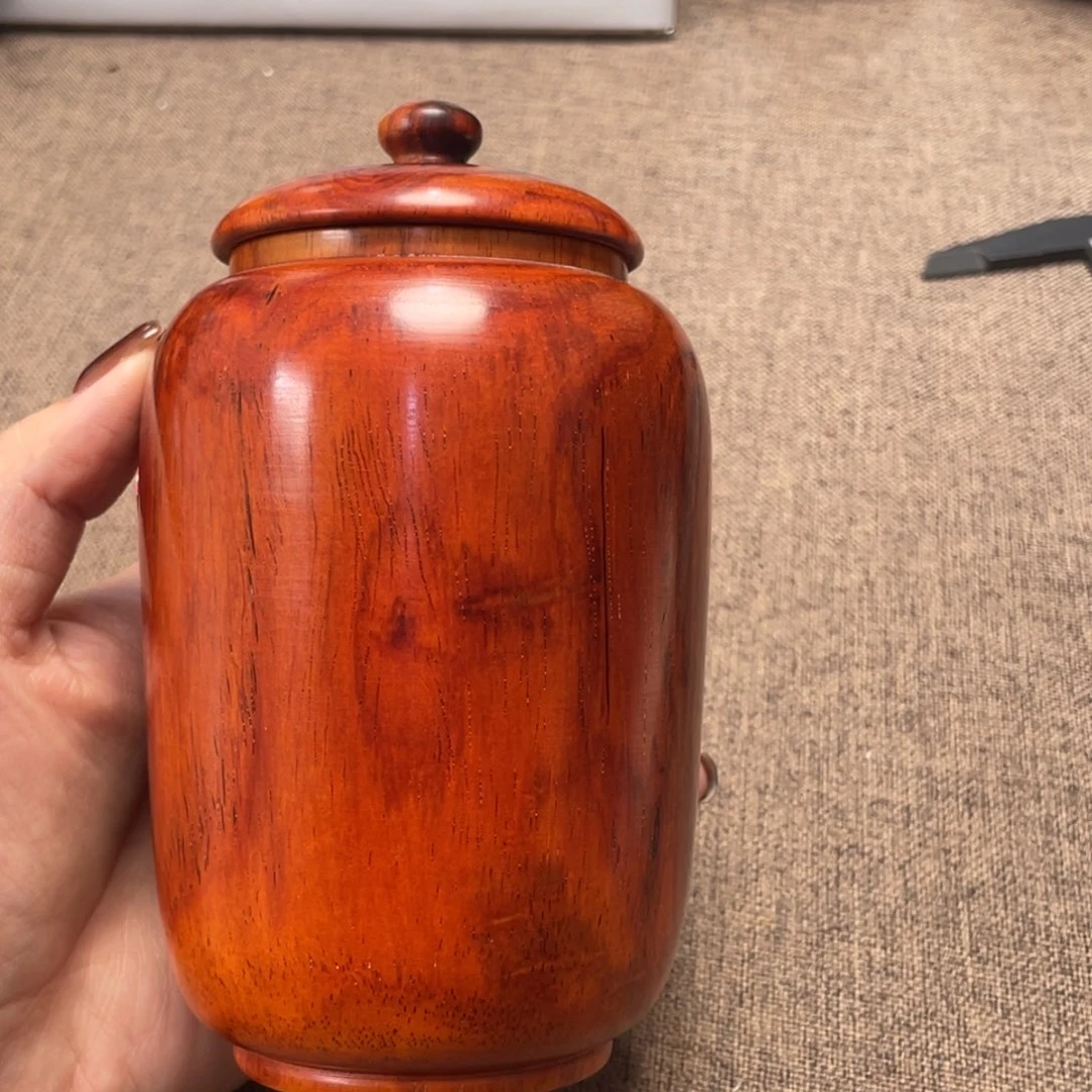 交趾黄檀（大红酸枝）罐子