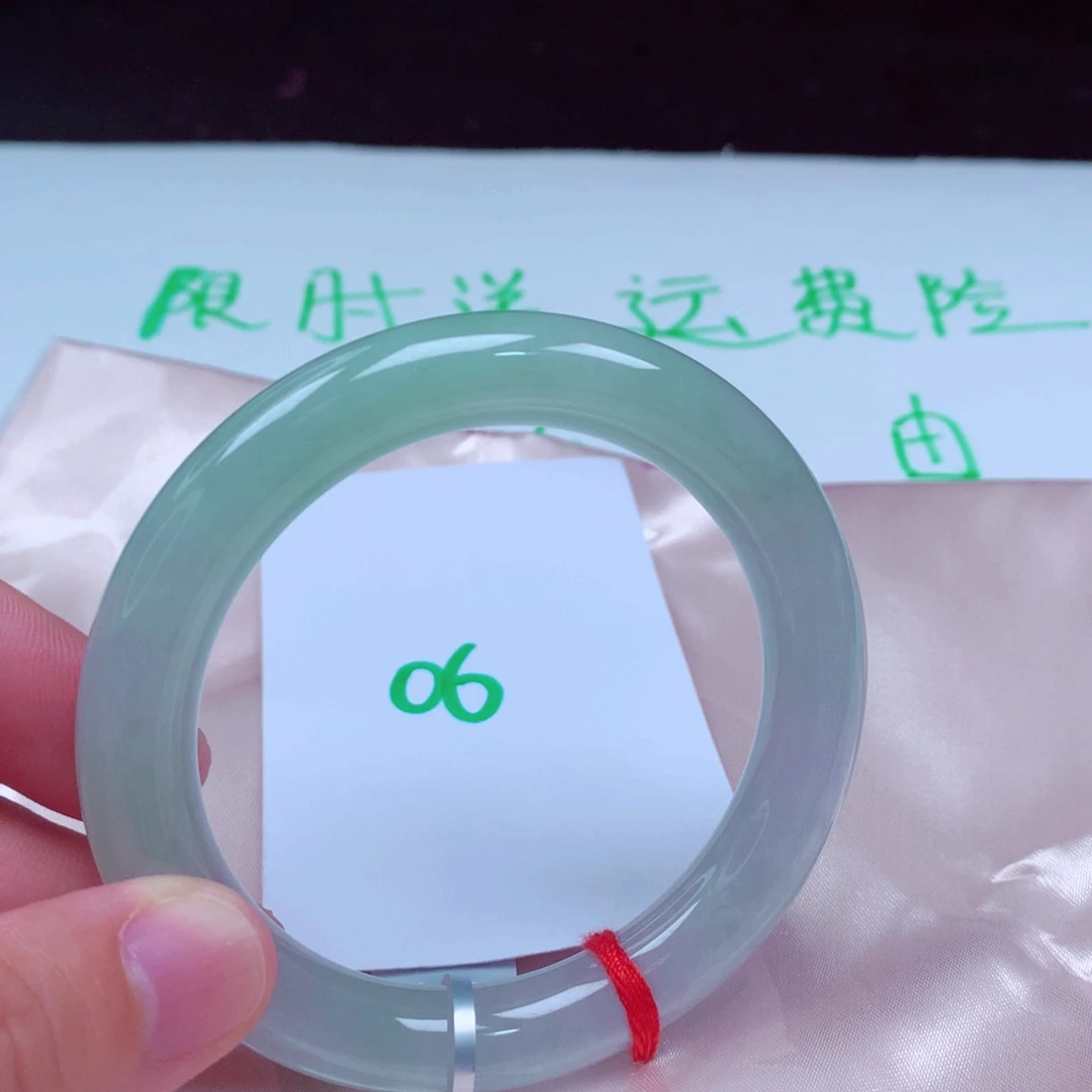 未镶嵌手镯翡翠缅甸天然A货翡翠手镯55.7圆条
