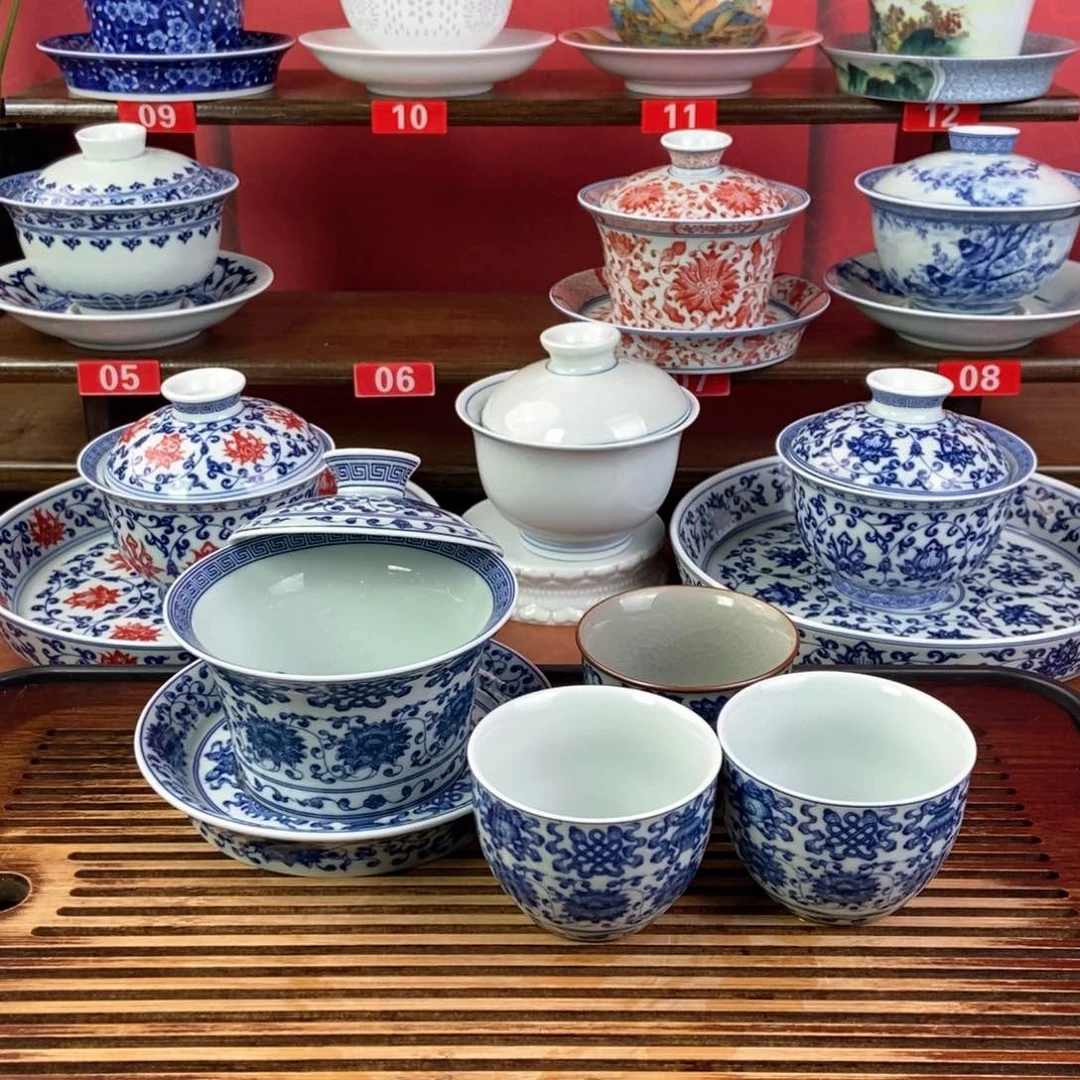 叶**随景德镇四件套套装