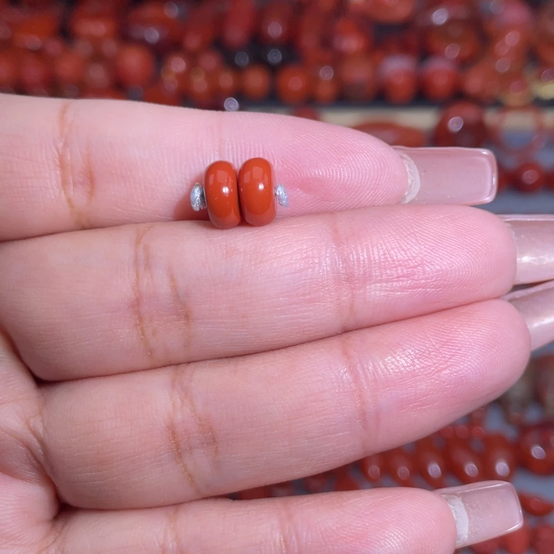 南红玛瑙未镶嵌瓦西柿子红满色满肉隔片卡8.4✖️4.1