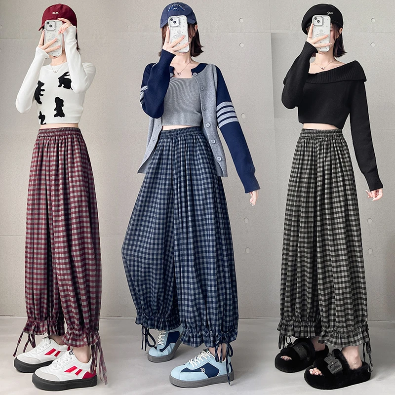2025新款设计感山本街头风日系花苞裤女高腰宽松阔腿休闲灯笼裤子