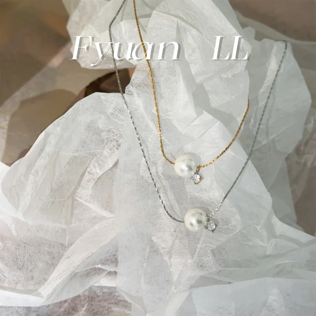 钛钢项链 轻奢法式钛钢可洗澡高级感百搭项链简约通勤锁骨链女