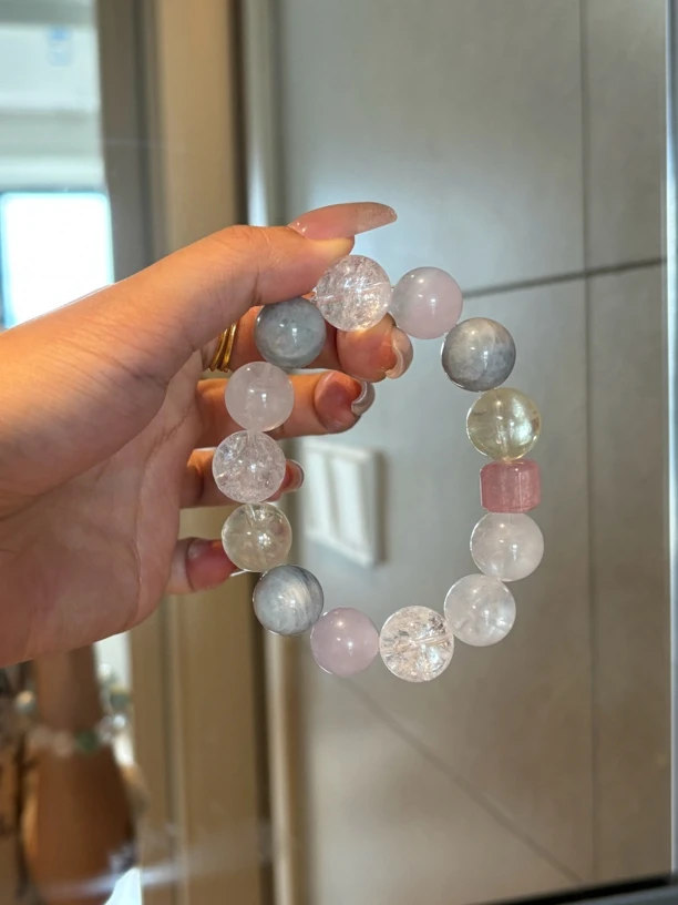 『天晴』草莓晶萤石白阿赛 多样发一 无折扣