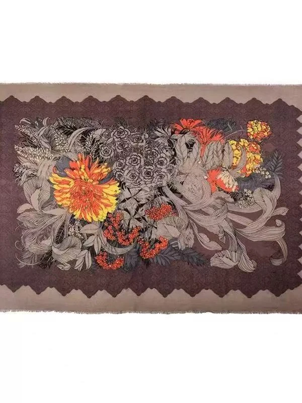 玉彩·【水煮羊毛太阳花】内蒙古羊毛披肩围巾百搭时尚围巾