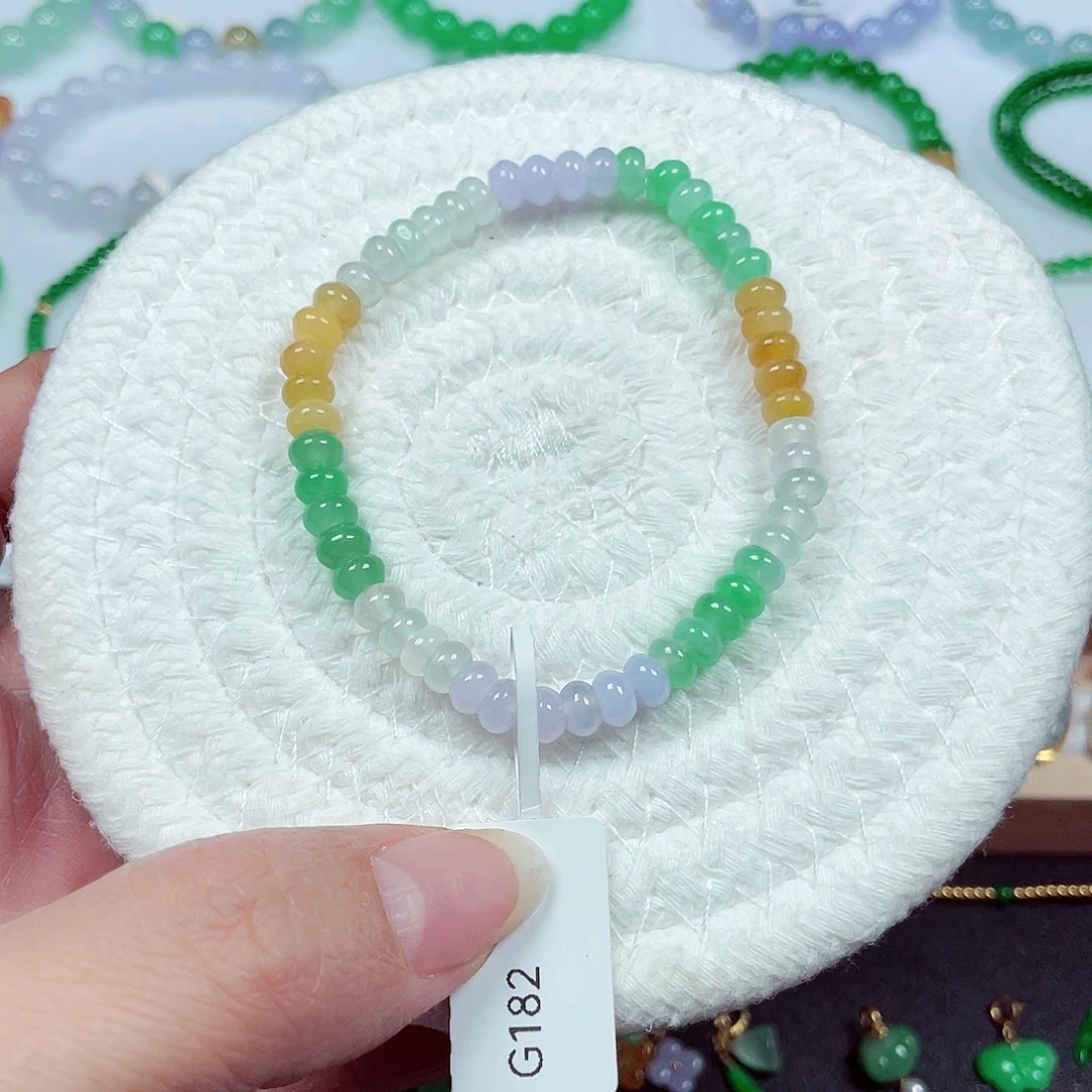 翡翠未镶嵌手链天然缅甸翡翠A货卡5.5