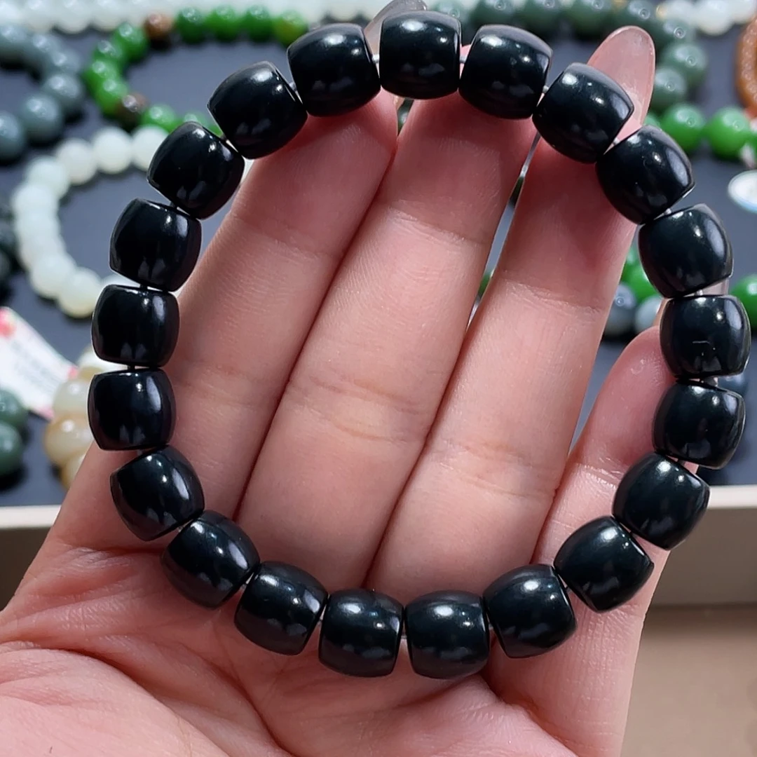 手链未镶嵌和田玉新疆 黑青 10