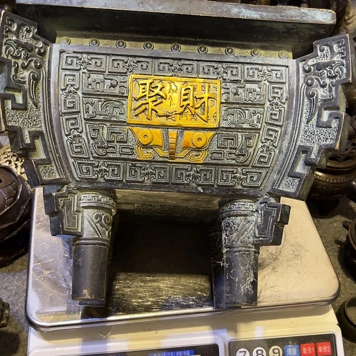 和***尚黄铜摆件，文房工艺品摆件