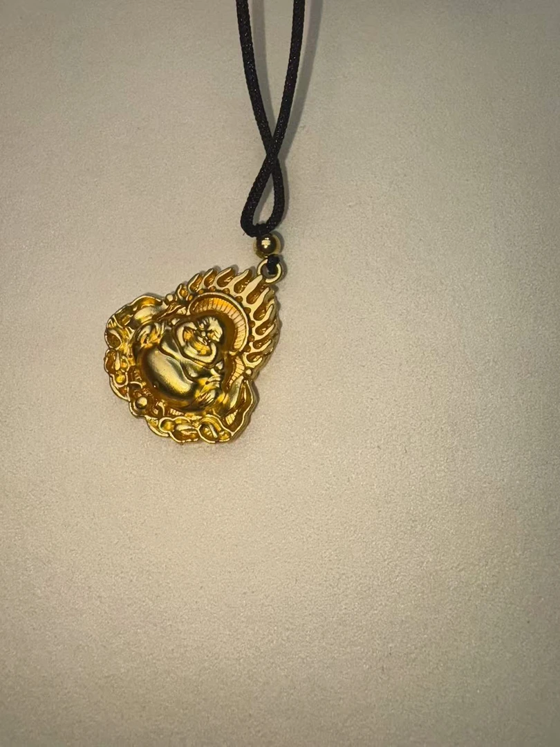 合金吊坠 吊坠x-02-28 黄色佛公吊坠