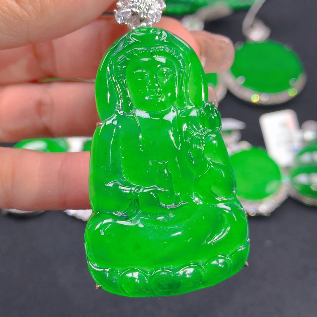 翡翠颈饰银S925镶嵌1111111111