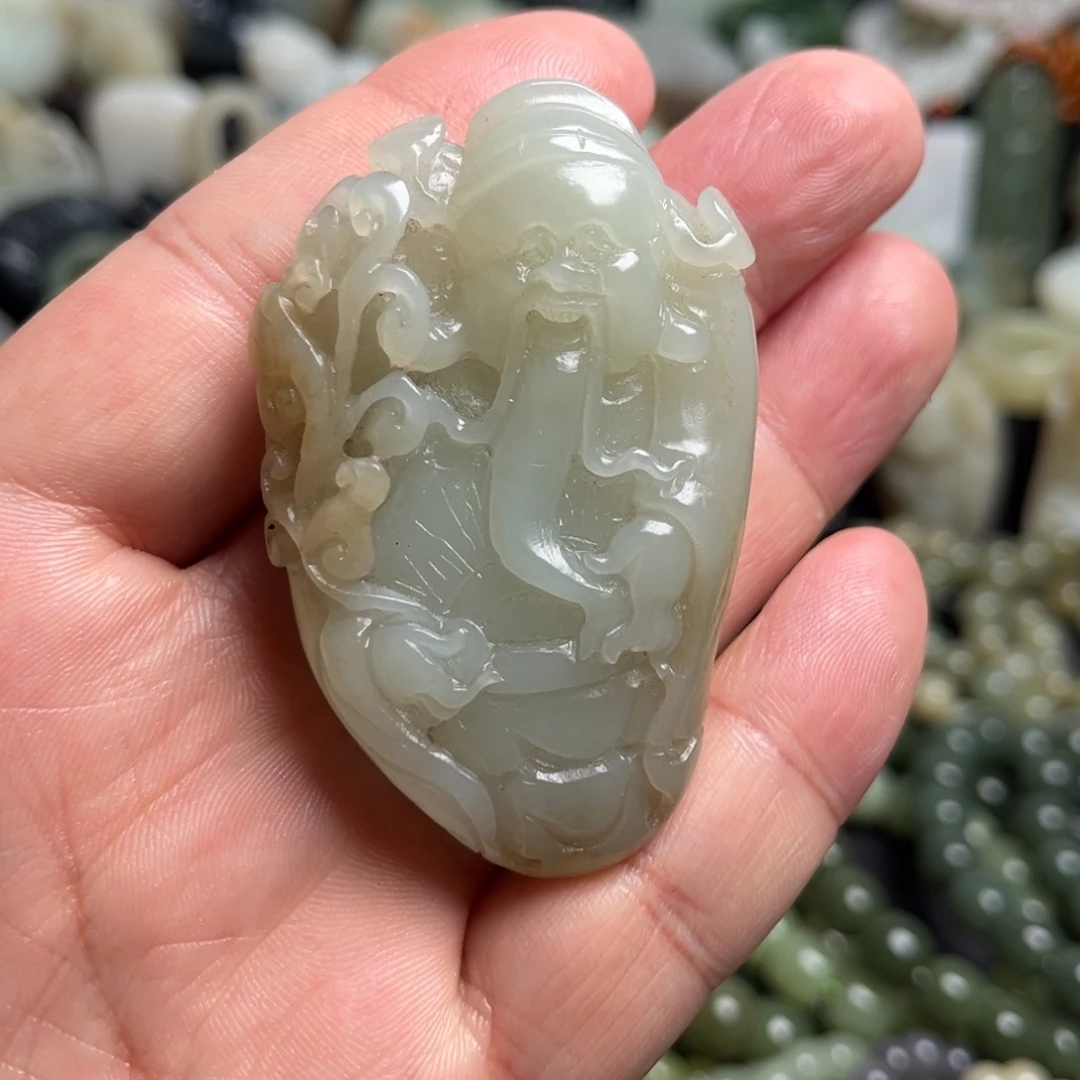 和田玉（青白玉）未镶嵌吊坠(不含链)