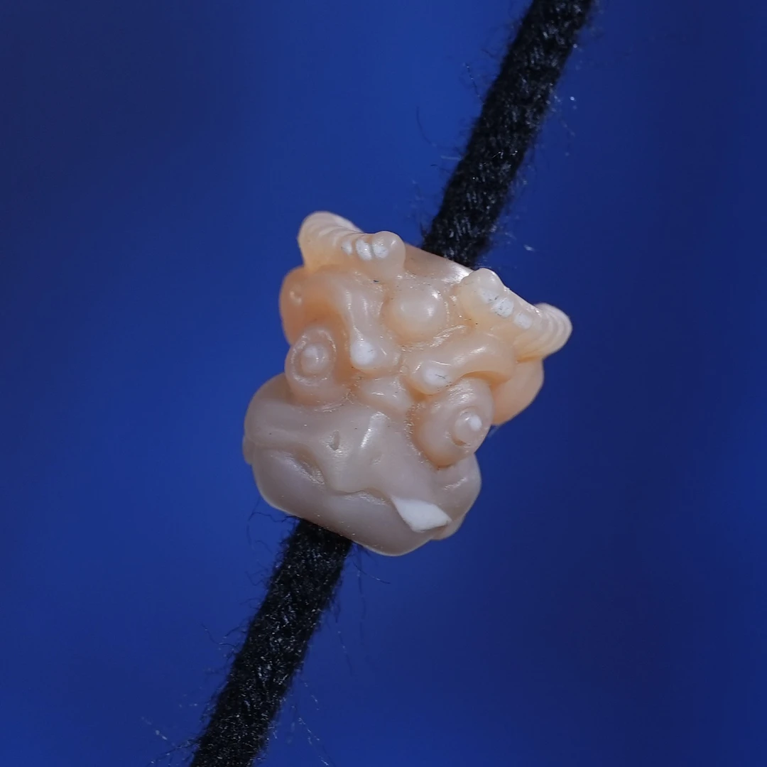 【古珠】8.5*8*8.7mm千年珠改大鹏鸟文玩保真保老