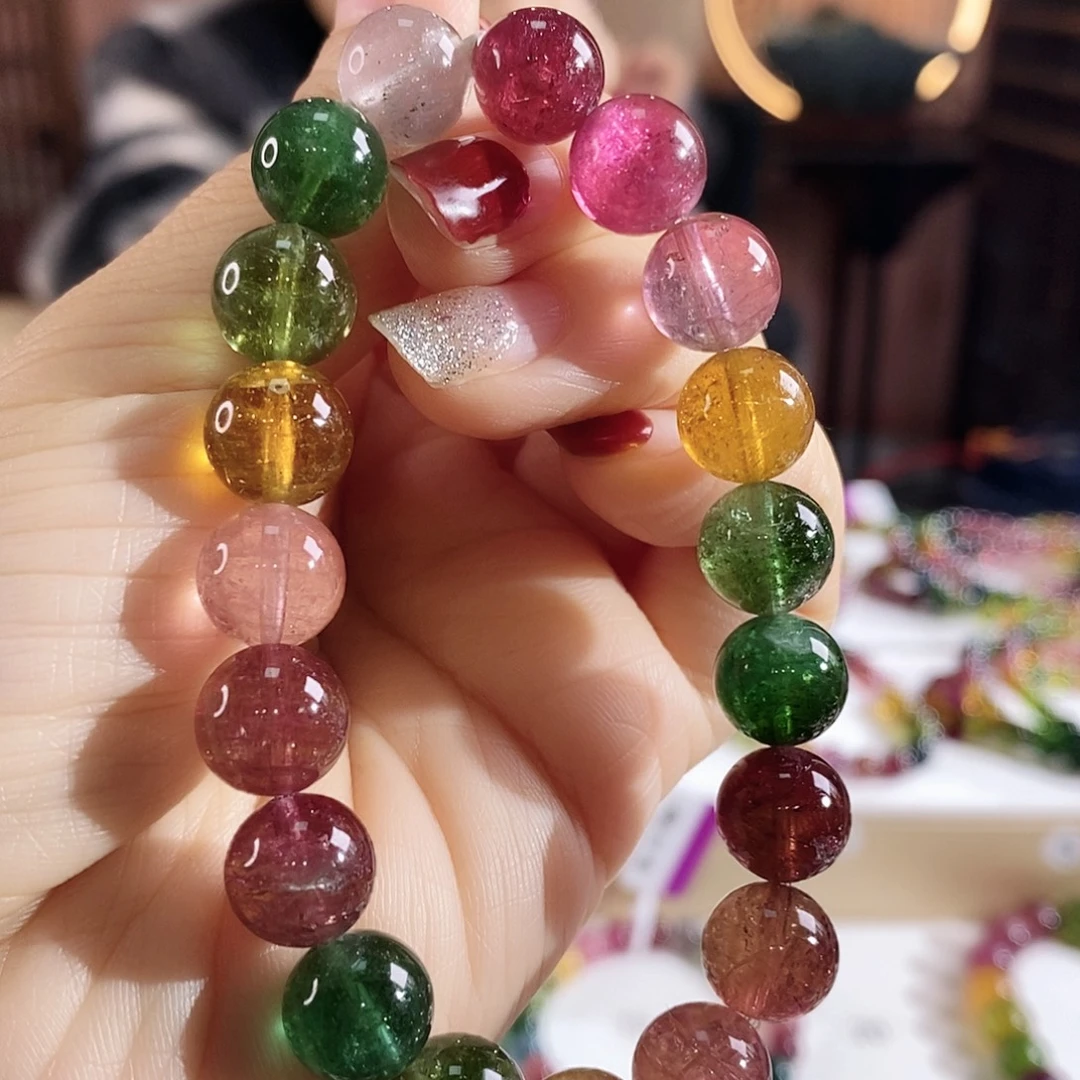 手链碧玺未镶嵌G2431单圈颜色微差