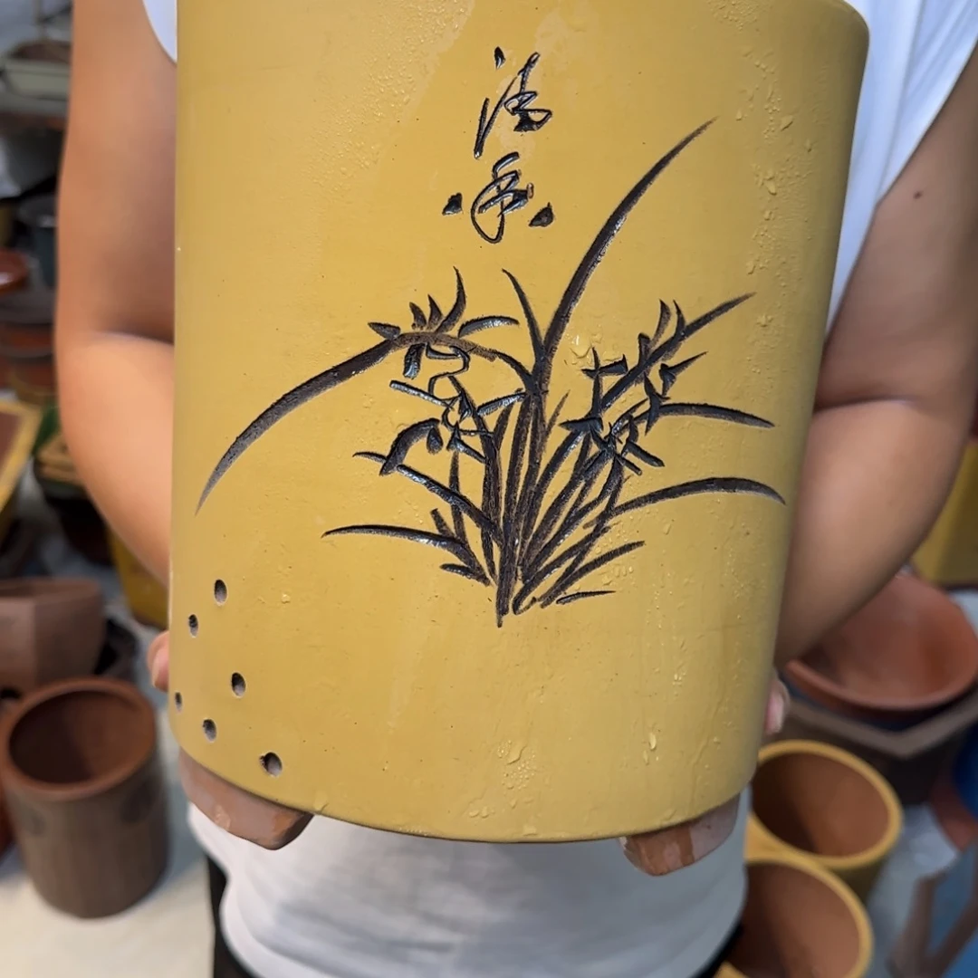 紫砂花盆口径17.22口径