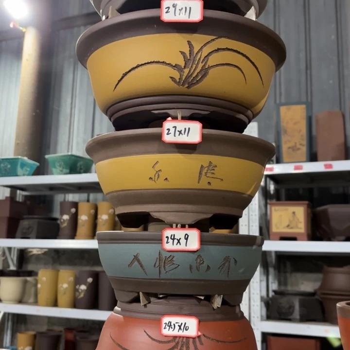 紫砂花盆             100-6