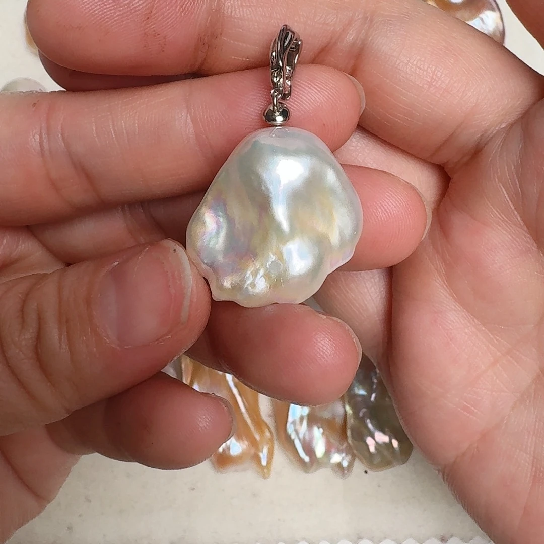 淡水珍珠颈饰银S925镶嵌