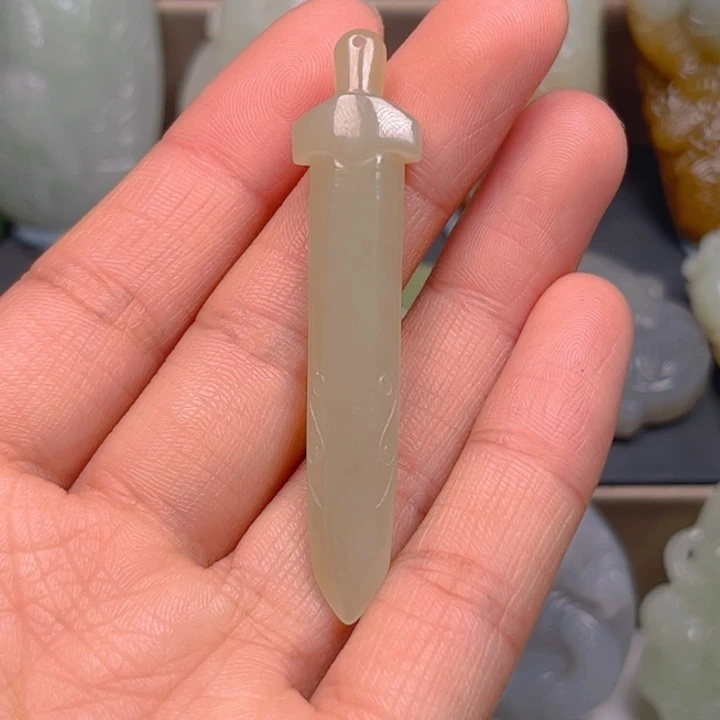 和田玉挂件未镶嵌小***悦