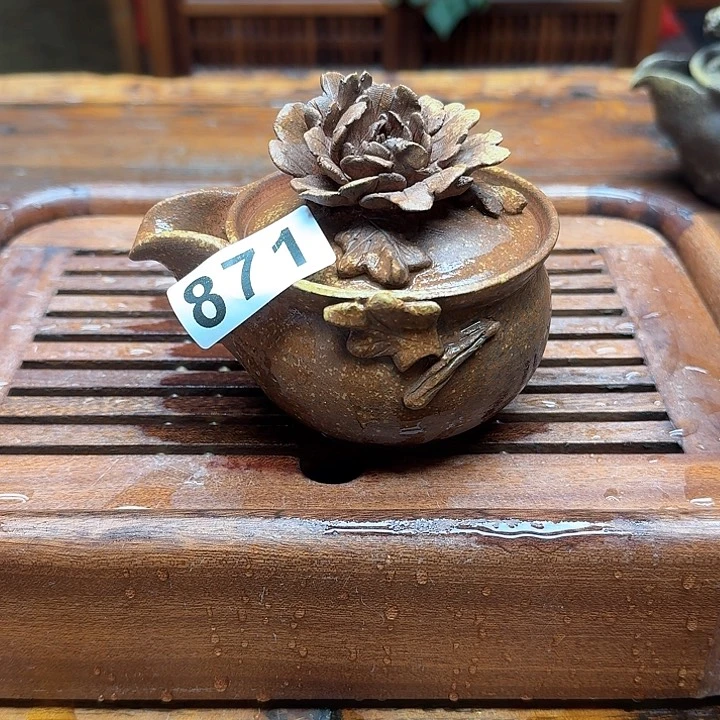 纯手工制作粗陶茶具