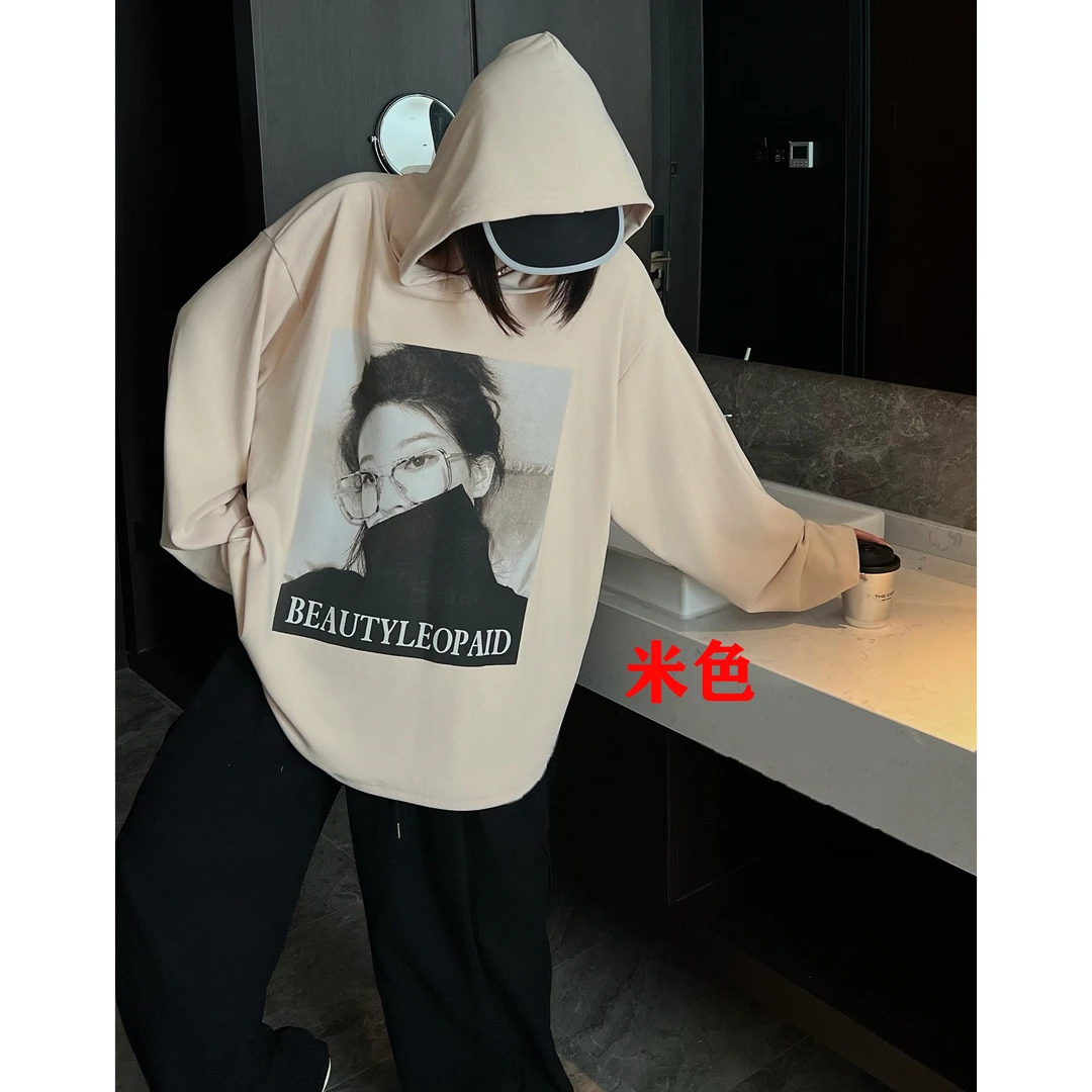 【1529】24冬 眼睛美女 连帽内搭 中长款长袖内搭