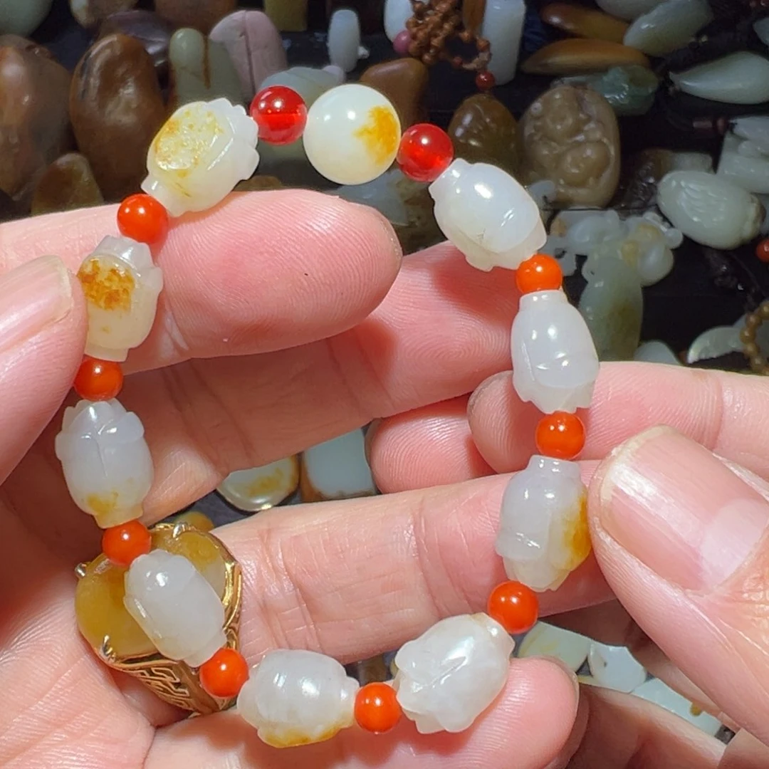 和田玉手串未镶嵌