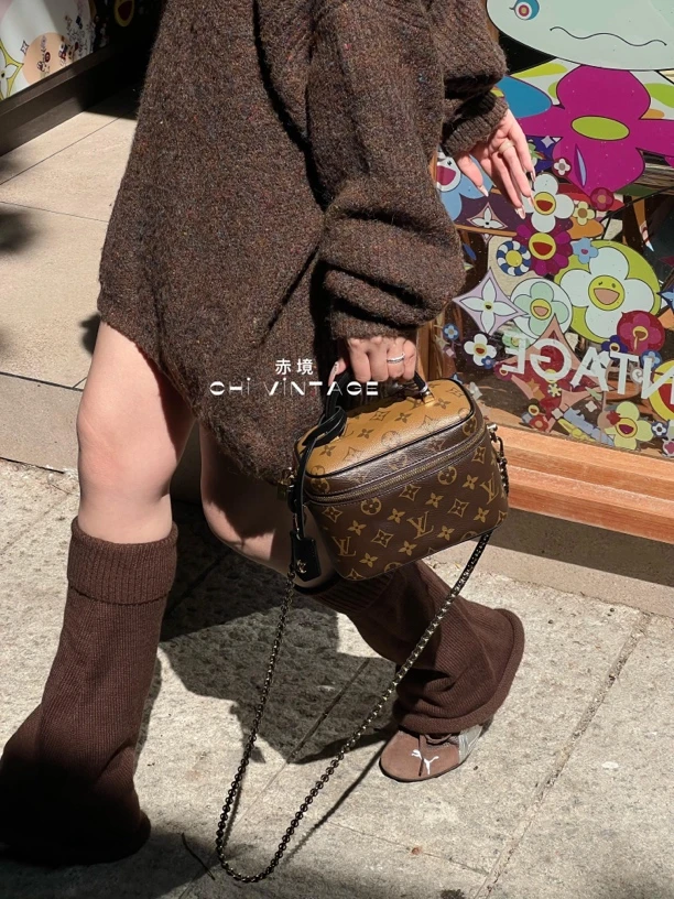 95新 LouisVuitton/路易威登 4697 老花拼色化妆盒