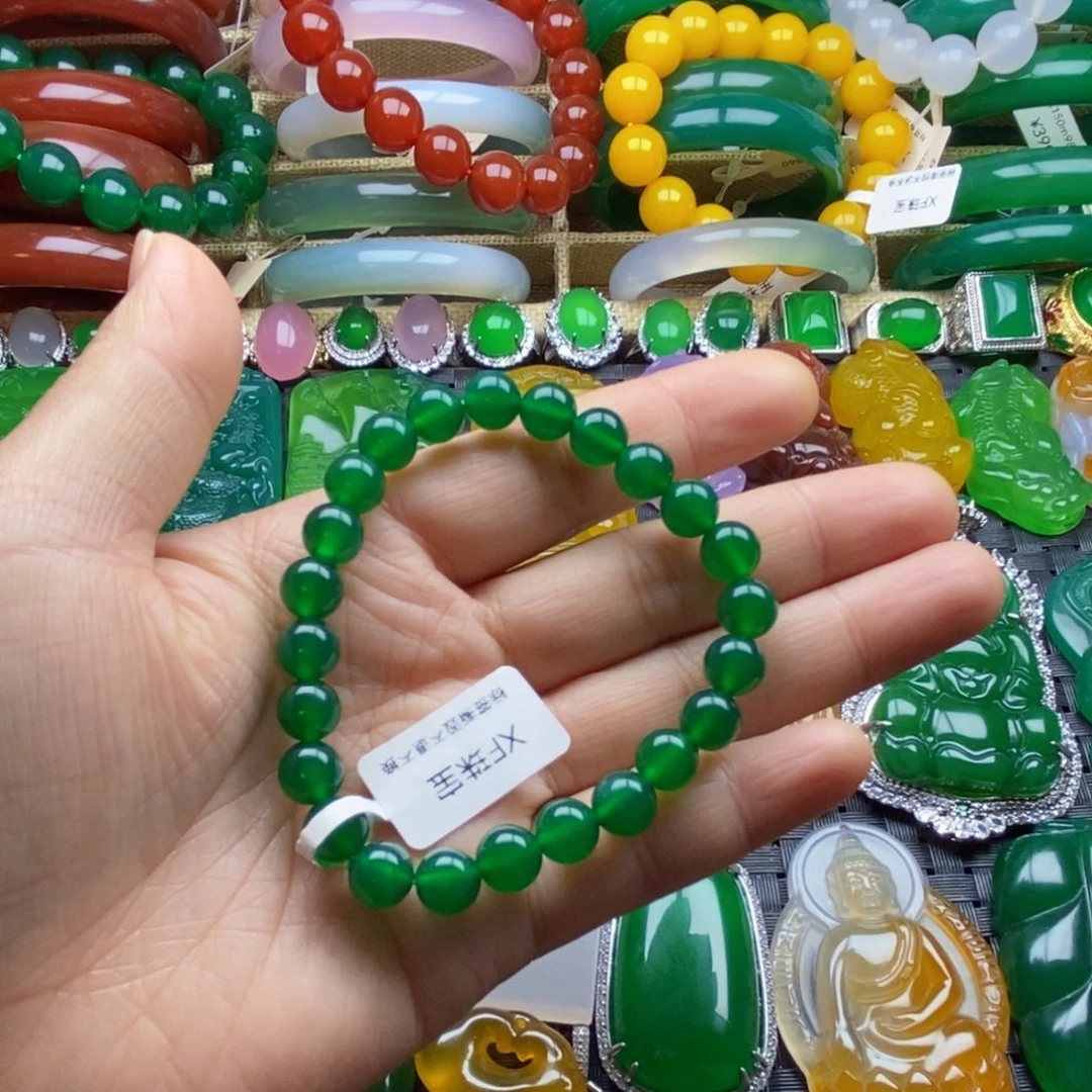 汤***）玛瑙/玉髓未镶嵌手链卡8