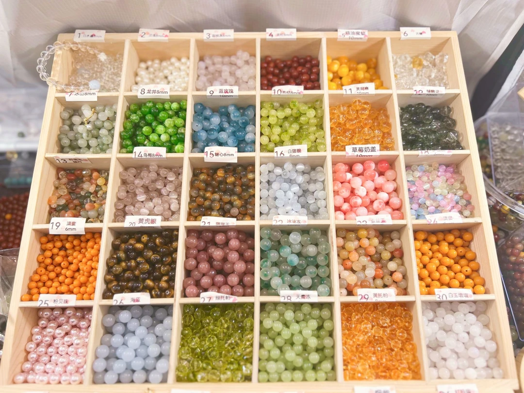 3号水晶玛瑙多宝和田玉蜜蜡南红散珠水晶散珠玛瑙手串