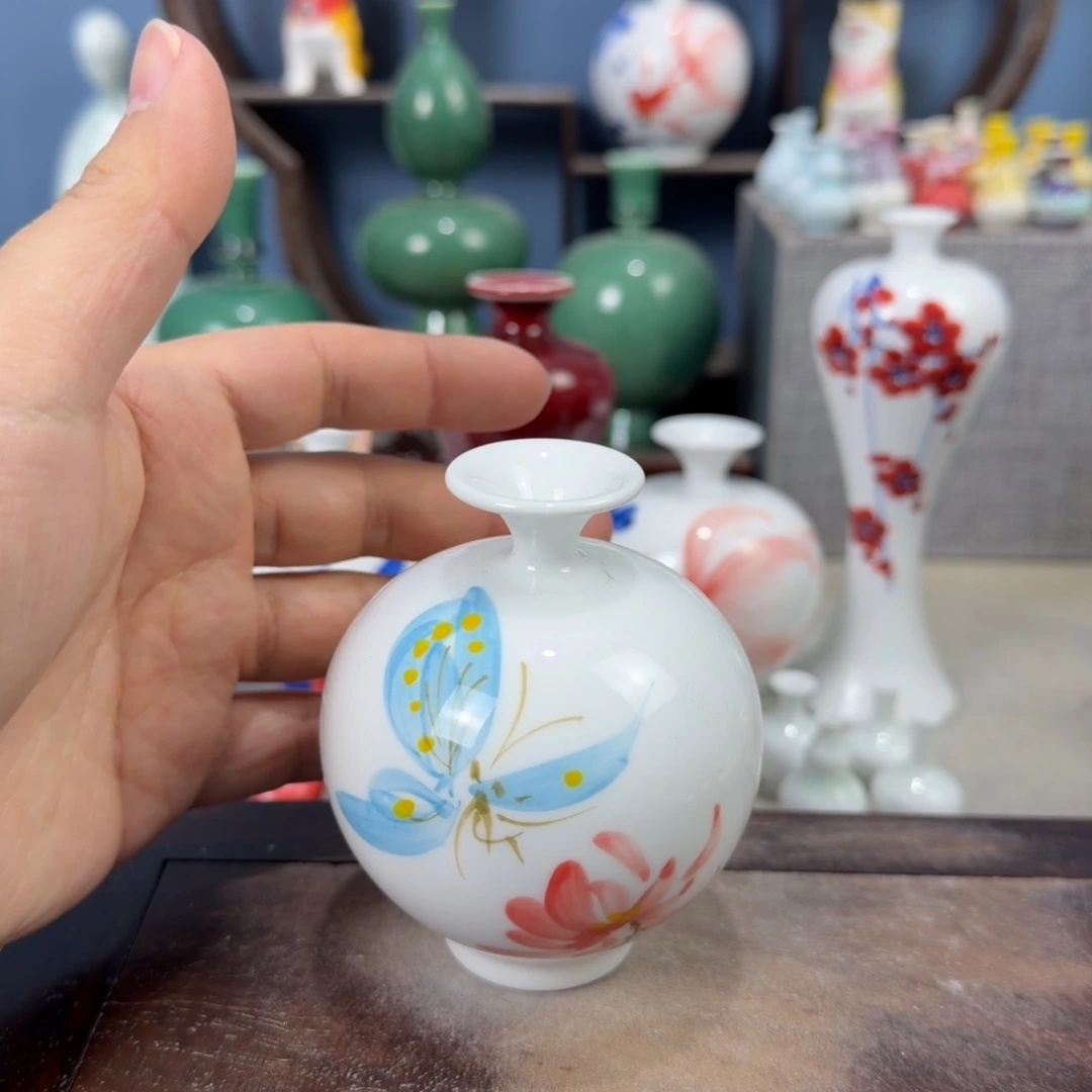 陶瓷手工小花器摆件