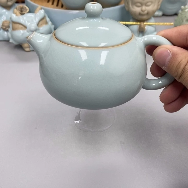 瓷天青色赵琳老师西施壶