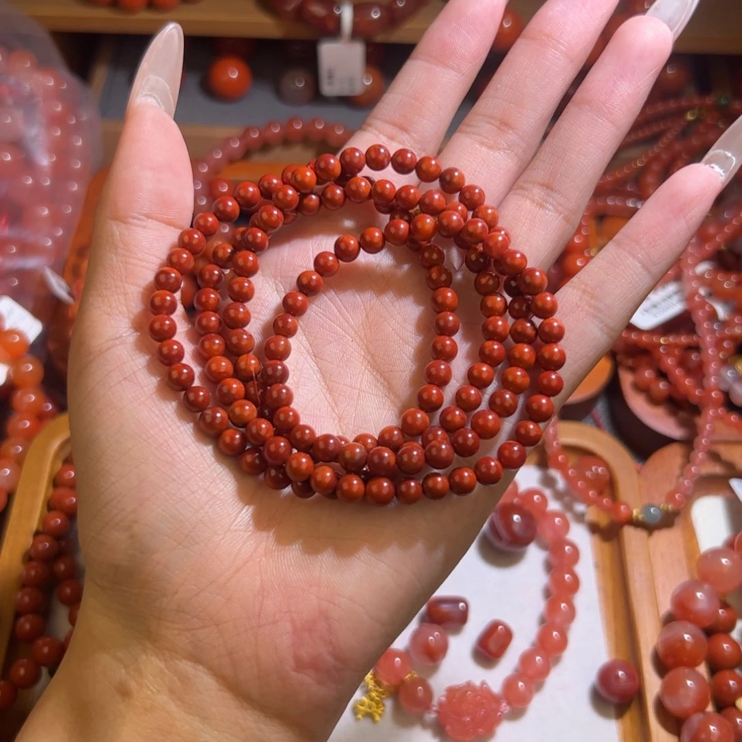 南红玛瑙手串未镶嵌5mm