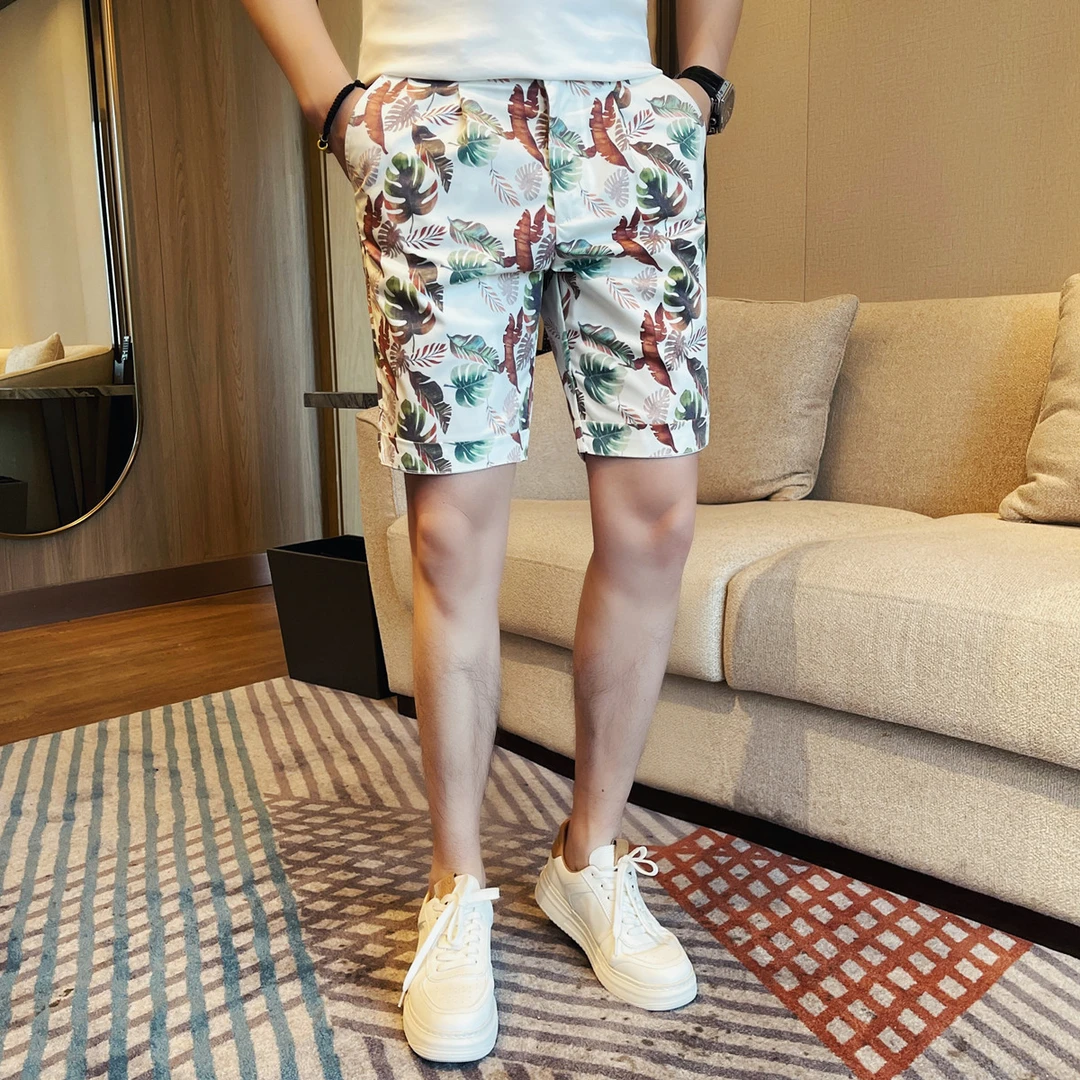 短裤男款夏季新款外穿透气沙滩裤男士五分裤子休闲运动花裤衩潮流