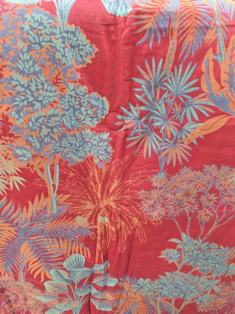 【凡华】小号孤品红色森林双层纱布被子1.2x1.5