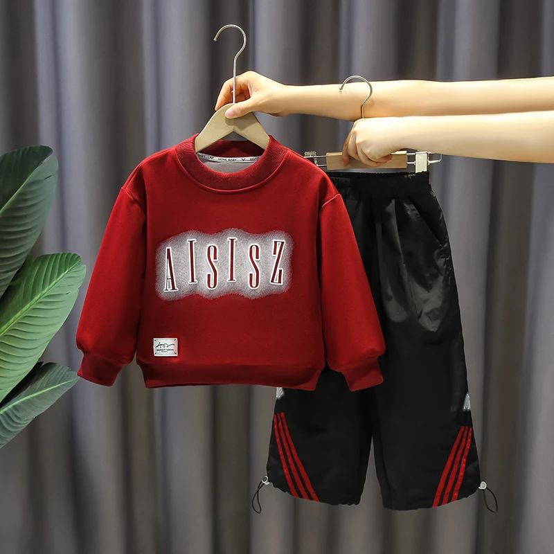 男童秋季套装新款痞帅儿童运动洋气两件套男孩春秋款休闲百搭卫衣