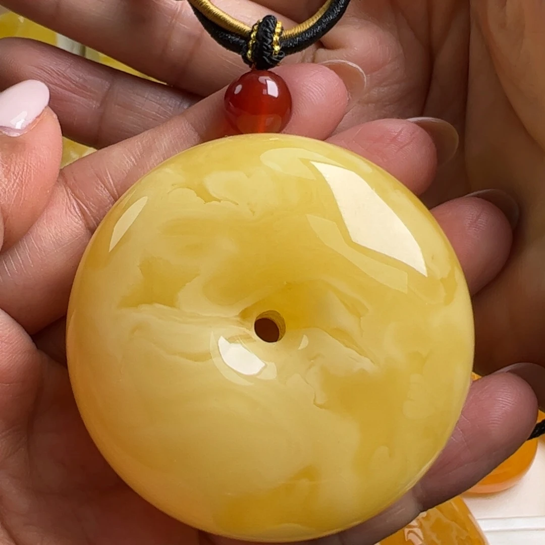 蜜蜡毛衣链未镶嵌无烤色无优化无补胶无煮蜜无辐照