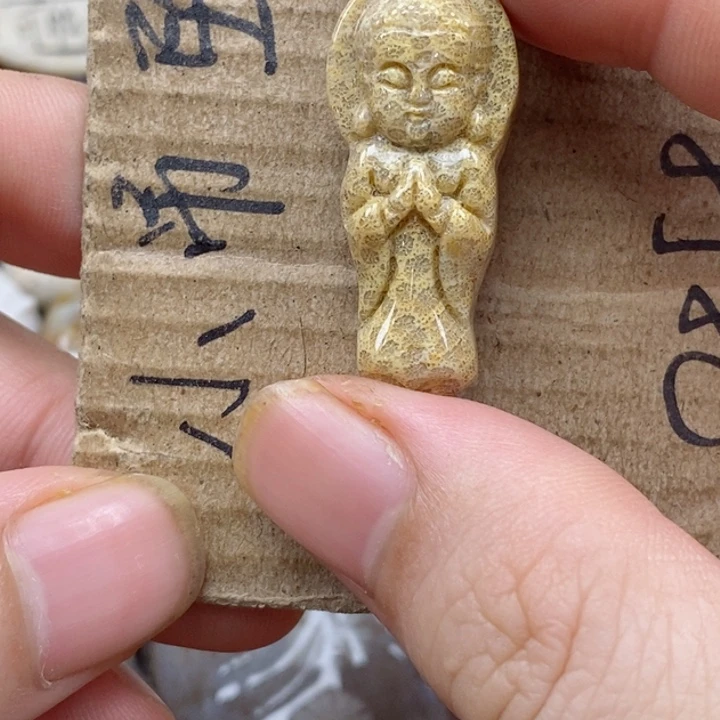 颈饰未镶嵌硅化珊瑚（珊瑚玉）s**.