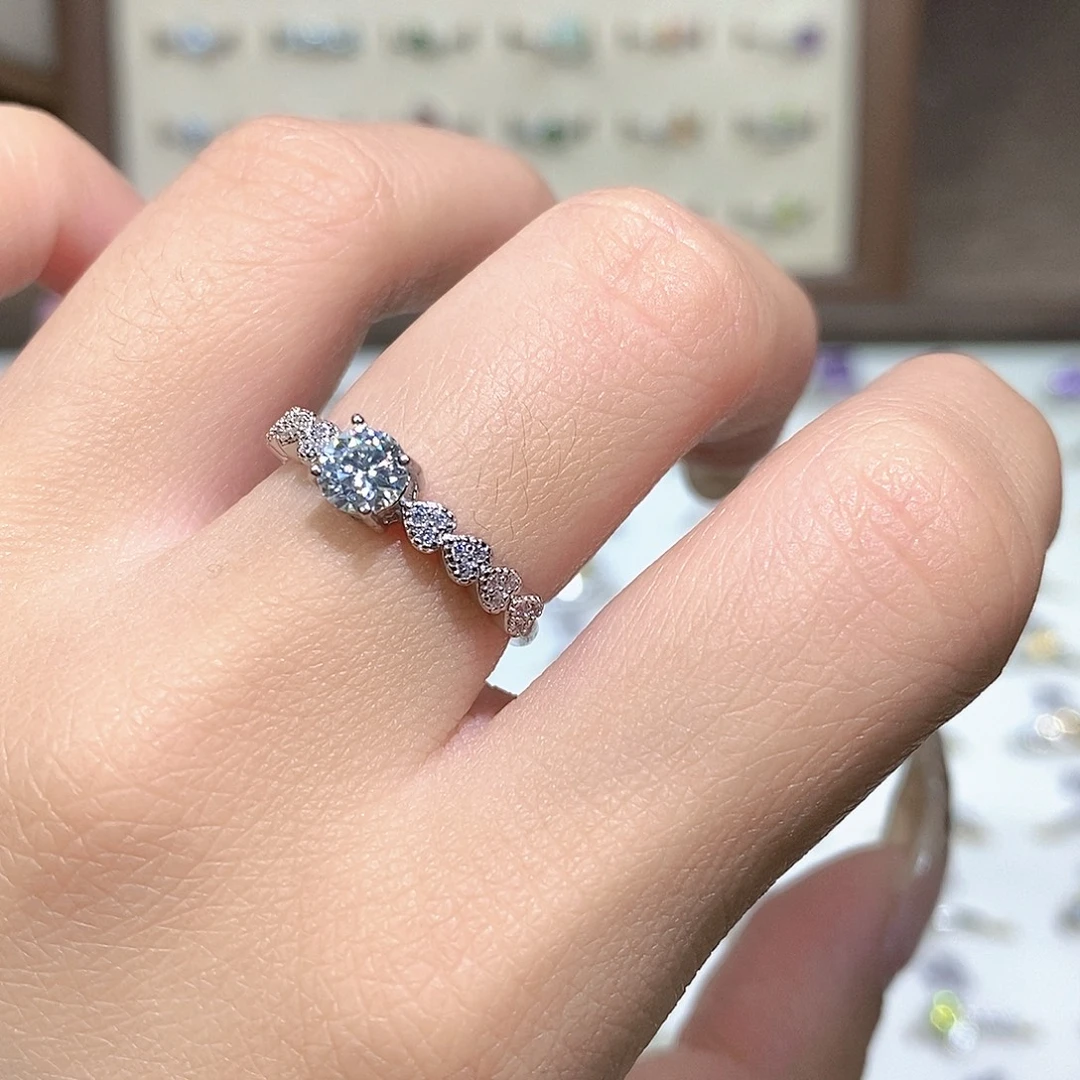 予***宁水晶戒指银S925镶嵌