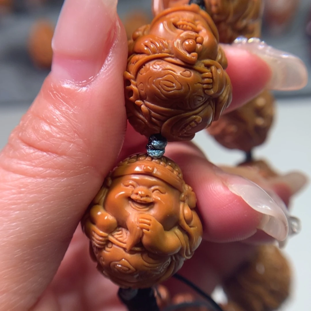 【闪购商品】橄榄核手串/手链吕*背兽财神