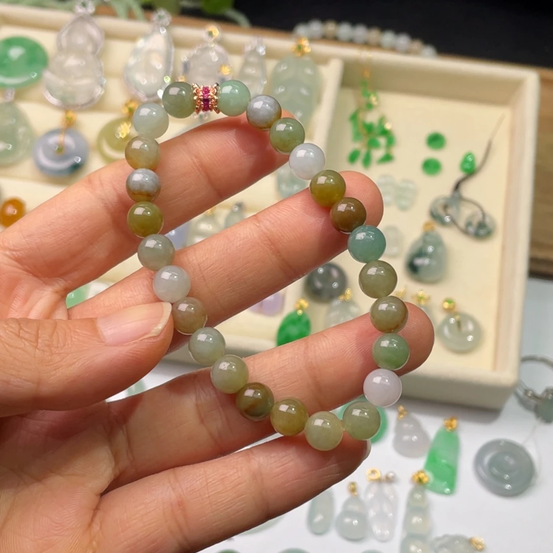 翡翠未镶嵌颈饰手串