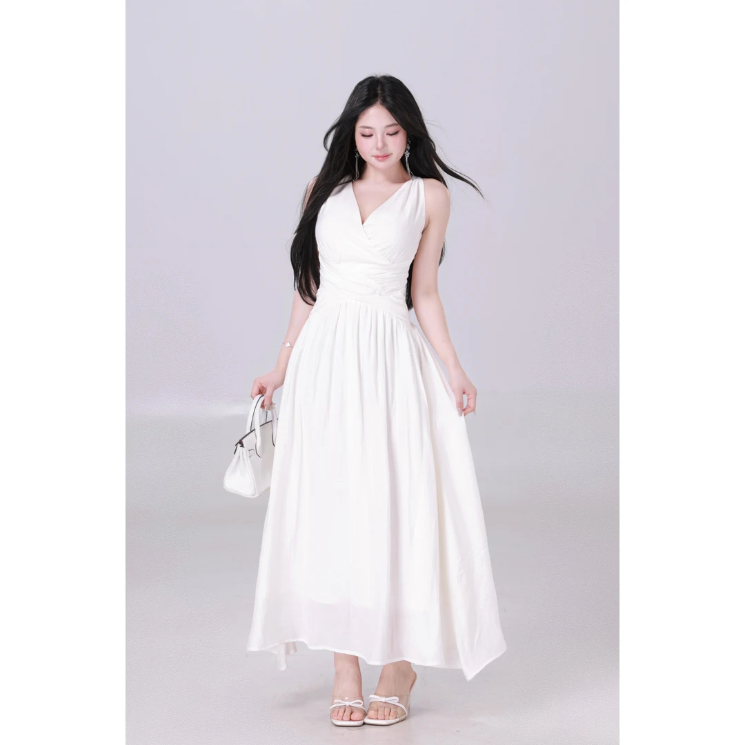 现现MengFairy 【度假系列】温柔松弛显瘦收腰长款连衣裙4556欧若风