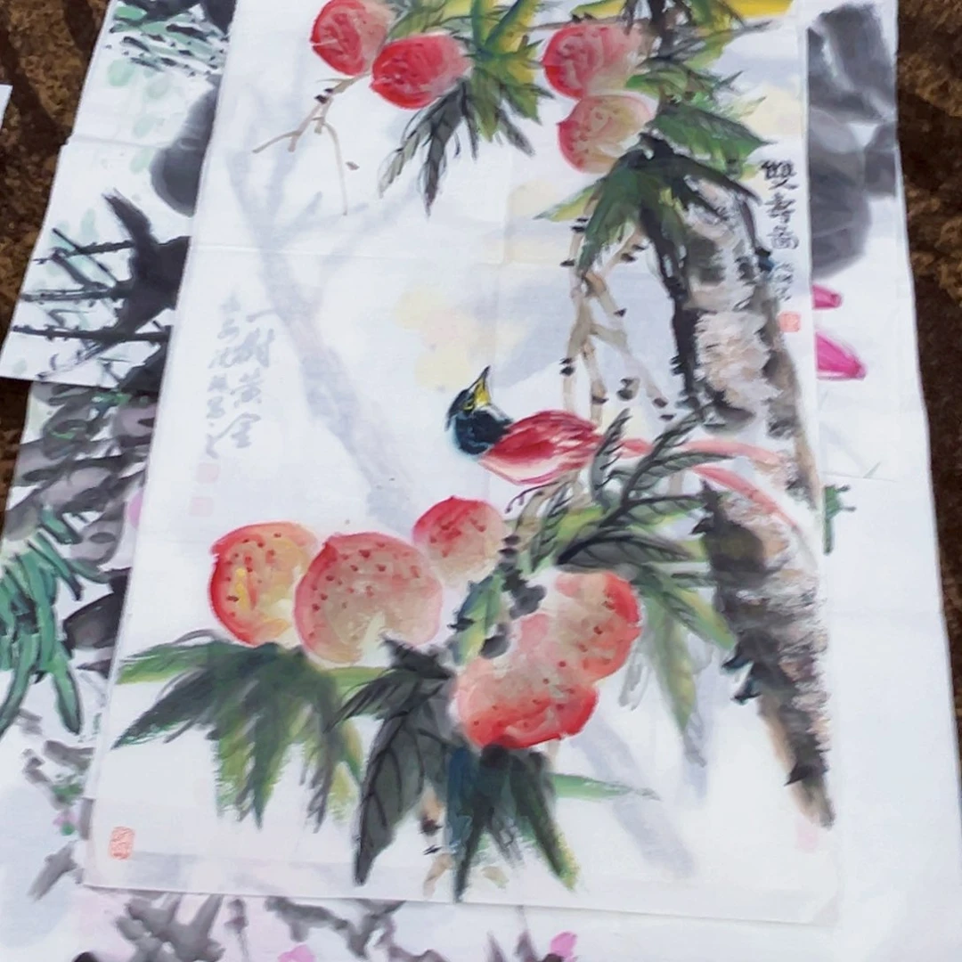 国画沈琳老师三尺绘画