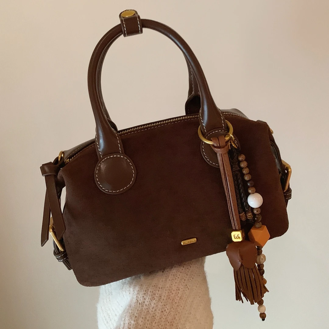 南风Chio2nd枕头包包小众女秋冬复古咖色单肩斜挎包