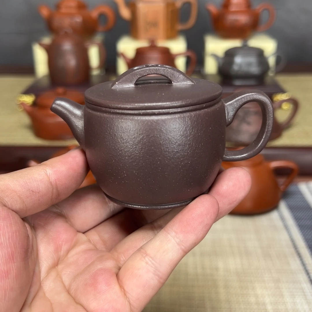 茶壶紫砂汉瓦100cc天青泥