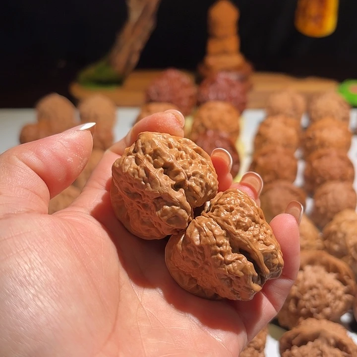 核桃文玩核桃蛤蟆头一对39