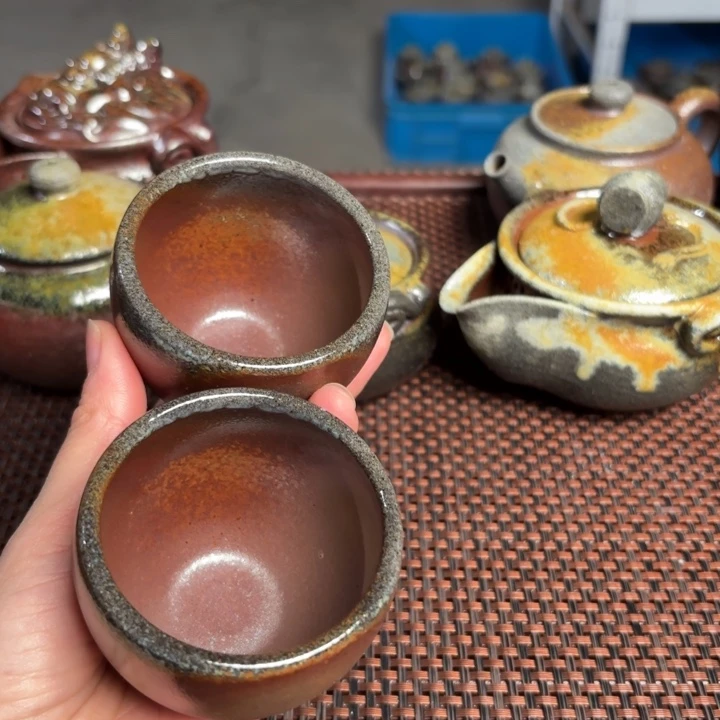 紫砂茶杯爱***，80 C一对小杯