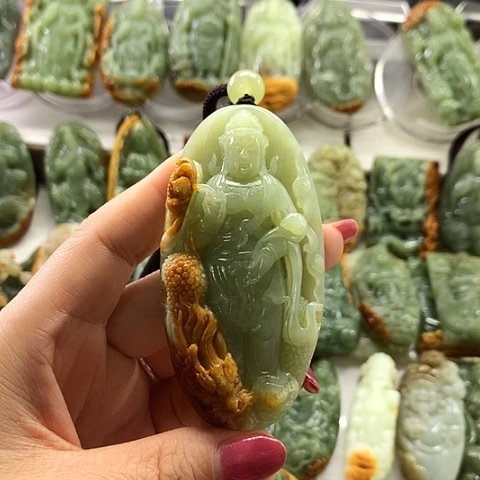 和田玉未镶嵌挂件