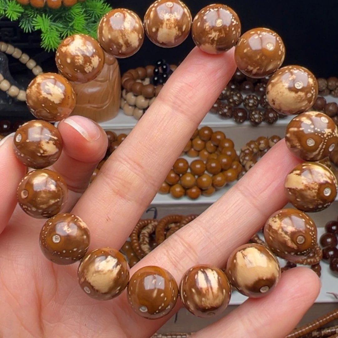 手串紫金鼠卡13半实心花皮熊猫